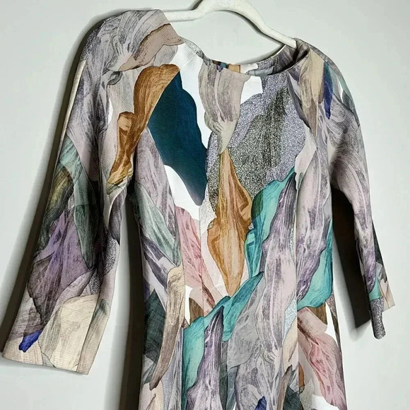 Elegant H&M hm Pastel Colors Dress Size 6 Small Slender Fit - Picture 7 of 12